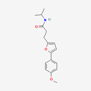 molecular formula C17H21NO3 B4750463 N-isopropyl-3-[5-(4-methoxyphenyl)-2-furyl]propanamide 