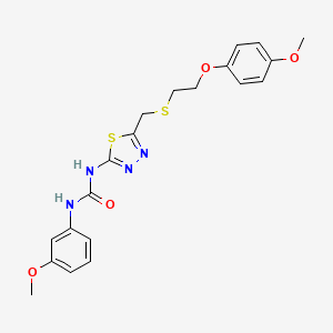 molecular formula C20H22N4O4S2 B4750464 N-[5-({[2-(4-methoxyphenoxy)ethyl]thio}methyl)-1,3,4-thiadiazol-2-yl]-N'-(3-methoxyphenyl)urea 
