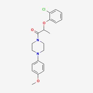 molecular formula C20H23ClN2O3 B4750483 1-[2-(2-chlorophenoxy)propanoyl]-4-(4-methoxyphenyl)piperazine 