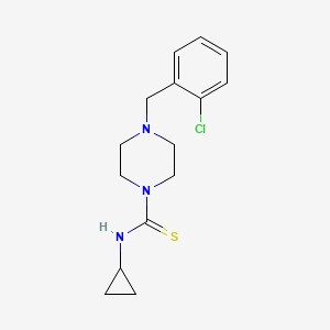 molecular formula C15H20ClN3S B4750525 4-(2-chlorobenzyl)-N-cyclopropyl-1-piperazinecarbothioamide 