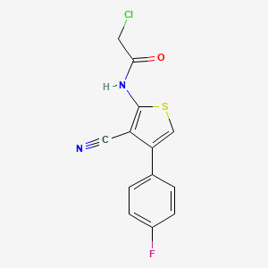 molecular formula C13H8ClFN2OS B4750553 2-chloro-N-[3-cyano-4-(4-fluorophenyl)-2-thienyl]acetamide 