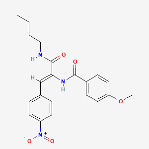 molecular formula C21H23N3O5 B4750594 N-[1-[(butylamino)carbonyl]-2-(4-nitrophenyl)vinyl]-4-methoxybenzamide 