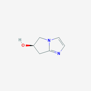 molecular formula C6H8N2O B047506 (6R)-6,7-二氢-5H-吡咯并[1,2-a]咪唑-6-醇 CAS No. 196862-45-0