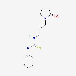 molecular formula C14H19N3OS B4750612 N-[3-(2-oxo-1-pyrrolidinyl)propyl]-N'-phenylthiourea 