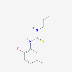 molecular formula C12H17FN2S B4750633 N-butyl-N'-(2-fluoro-5-methylphenyl)thiourea 