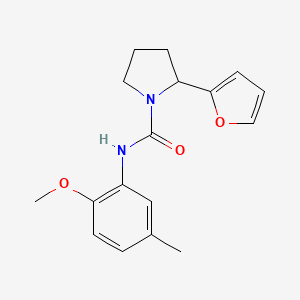 molecular formula C17H20N2O3 B4750641 2-(2-furyl)-N-(2-methoxy-5-methylphenyl)-1-pyrrolidinecarboxamide 