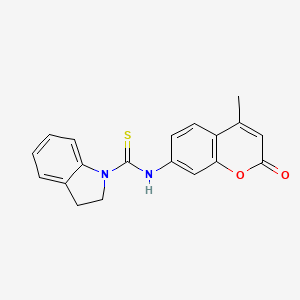 molecular formula C19H16N2O2S B4750649 N-(4-methyl-2-oxo-2H-chromen-7-yl)-1-indolinecarbothioamide 