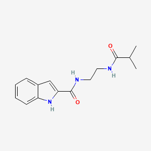 molecular formula C15H19N3O2 B4750658 N-[2-(isobutyrylamino)ethyl]-1H-indole-2-carboxamide 