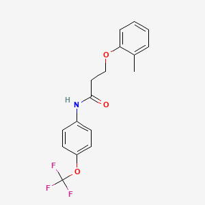 molecular formula C17H16F3NO3 B4750679 3-(2-methylphenoxy)-N-[4-(trifluoromethoxy)phenyl]propanamide 