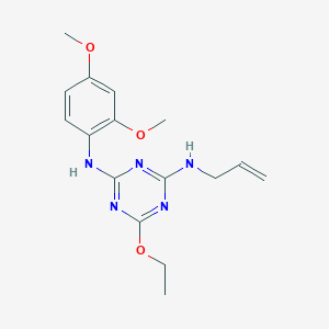 molecular formula C16H21N5O3 B4750689 N-allyl-N'-(2,4-dimethoxyphenyl)-6-ethoxy-1,3,5-triazine-2,4-diamine 