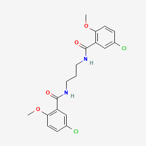 molecular formula C19H20Cl2N2O4 B4750697 N,N'-1,3-propanediylbis(5-chloro-2-methoxybenzamide) 