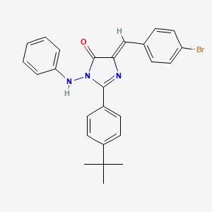 molecular formula C26H24BrN3O B4750722 3-anilino-5-(4-bromobenzylidene)-2-(4-tert-butylphenyl)-3,5-dihydro-4H-imidazol-4-one 
