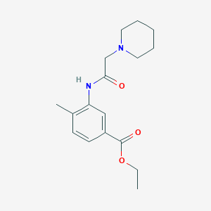 ethyl 4-methyl-3-[(1-piperidinylacetyl)amino]benzoate