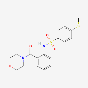 molecular formula C18H20N2O4S2 B4750749 4-(methylthio)-N-[2-(4-morpholinylcarbonyl)phenyl]benzenesulfonamide 
