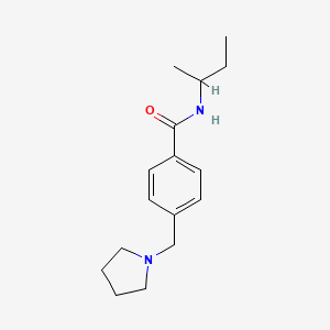 molecular formula C16H24N2O B4750775 N-(sec-butyl)-4-(1-pyrrolidinylmethyl)benzamide 