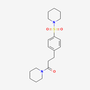 molecular formula C19H28N2O3S B4750813 1-({4-[3-oxo-3-(1-piperidinyl)propyl]phenyl}sulfonyl)piperidine 