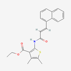 molecular formula C22H21NO3S B4750826 ethyl 4,5-dimethyl-2-{[3-(1-naphthyl)acryloyl]amino}-3-thiophenecarboxylate 