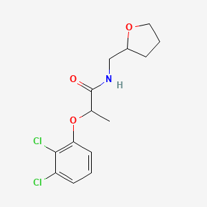 molecular formula C14H17Cl2NO3 B4750844 2-(2,3-dichlorophenoxy)-N-(tetrahydro-2-furanylmethyl)propanamide 
