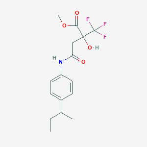 molecular formula C16H20F3NO4 B4750852 methyl 4-[(4-sec-butylphenyl)amino]-2-hydroxy-4-oxo-2-(trifluoromethyl)butanoate 