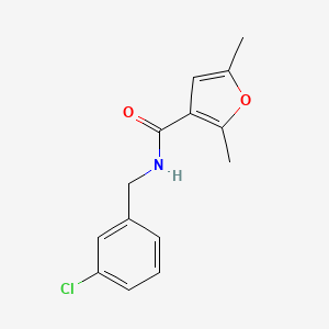 molecular formula C14H14ClNO2 B4750865 N-(3-chlorobenzyl)-2,5-dimethyl-3-furamide 