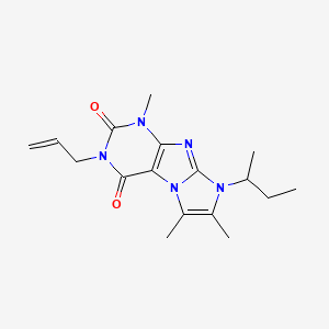 molecular formula C17H23N5O2 B4750867 3-allyl-8-sec-butyl-1,6,7-trimethyl-1H-imidazo[2,1-f]purine-2,4(3H,8H)-dione 