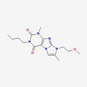 molecular formula C16H23N5O3 B4750931 3-butyl-8-(2-methoxyethyl)-1,7-dimethyl-1H-imidazo[2,1-f]purine-2,4(3H,8H)-dione 