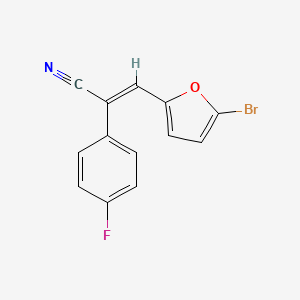 molecular formula C13H7BrFNO B4750957 3-(5-bromo-2-furyl)-2-(4-fluorophenyl)acrylonitrile 