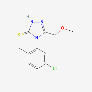 molecular formula C11H12ClN3OS B4750976 4-(5-chloro-2-methylphenyl)-5-(methoxymethyl)-4H-1,2,4-triazole-3-thiol 