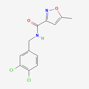 molecular formula C12H10Cl2N2O2 B4750983 N-(3,4-dichlorobenzyl)-5-methyl-3-isoxazolecarboxamide 