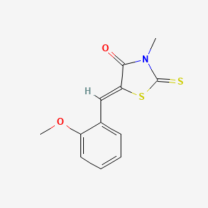 molecular formula C12H11NO2S2 B4750990 5-(2-methoxybenzylidene)-3-methyl-2-thioxo-1,3-thiazolidin-4-one 