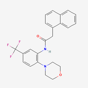 molecular formula C23H21F3N2O2 B4751009 N-[2-(4-morpholinyl)-5-(trifluoromethyl)phenyl]-2-(1-naphthyl)acetamide 