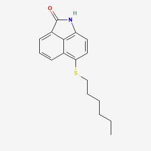 molecular formula C17H19NOS B4751013 6-(hexylthio)benzo[cd]indol-2(1H)-one 