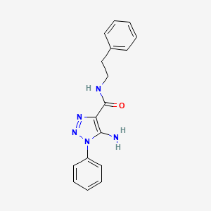 molecular formula C17H17N5O B4751018 5-amino-1-phenyl-N-(2-phenylethyl)-1H-1,2,3-triazole-4-carboxamide 