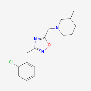 molecular formula C16H20ClN3O B4751061 1-{[3-(2-chlorobenzyl)-1,2,4-oxadiazol-5-yl]methyl}-3-methylpiperidine 