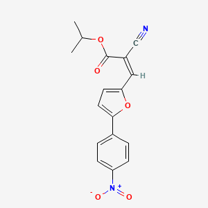 molecular formula C17H14N2O5 B4751068 isopropyl 2-cyano-3-[5-(4-nitrophenyl)-2-furyl]acrylate 