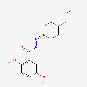 molecular formula C16H22N2O3 B4751072 2,5-dihydroxy-N'-(4-propylcyclohexylidene)benzohydrazide 