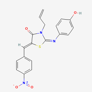 3-allyl-2-[(4-hydroxyphenyl)imino]-5-(4-nitrobenzylidene)-1,3-thiazolidin-4-one