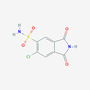 molecular formula C8H5ClN2O4S B047511 4-(氨基磺酰基)-5-氯邻苯二甲酰亚胺 CAS No. 3861-99-2