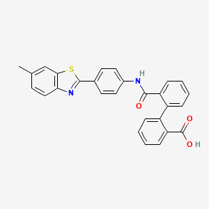 molecular formula C28H20N2O3S B4751105 2'-({[4-(6-methyl-1,3-benzothiazol-2-yl)phenyl]amino}carbonyl)-2-biphenylcarboxylic acid 