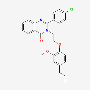 molecular formula C26H23ClN2O3 B4751113 3-[2-(4-allyl-2-methoxyphenoxy)ethyl]-2-(4-chlorophenyl)-4(3H)-quinazolinone 