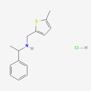 molecular formula C14H18ClNS B4751120 N-[(5-methyl-2-thienyl)methyl]-1-phenylethanamine hydrochloride 