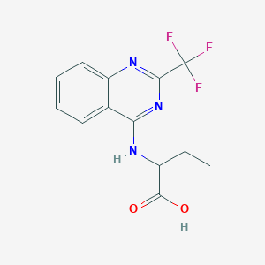 molecular formula C14H14F3N3O2 B4751128 N-[2-(trifluoromethyl)-4-quinazolinyl]valine 