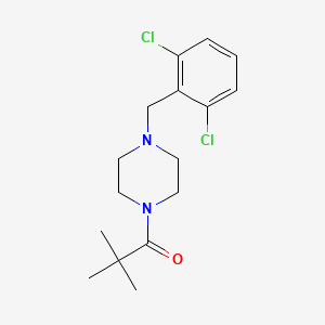 molecular formula C16H22Cl2N2O B4751146 1-(2,6-dichlorobenzyl)-4-(2,2-dimethylpropanoyl)piperazine 