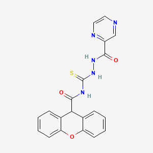 N-{[2-(2-pyrazinylcarbonyl)hydrazino]carbonothioyl}-9H-xanthene-9-carboxamide