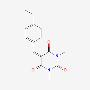 molecular formula C15H16N2O3 B4751193 5-(4-ethylbenzylidene)-1,3-dimethyl-2,4,6(1H,3H,5H)-pyrimidinetrione CAS No. 5302-01-2