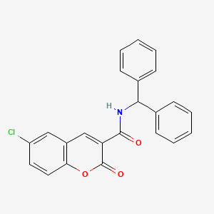 6-chloro-N-(diphenylmethyl)-2-oxo-2H-chromene-3-carboxamide