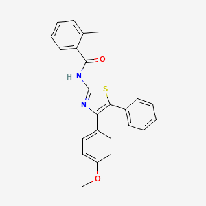 molecular formula C24H20N2O2S B4751217 N-[4-(4-methoxyphenyl)-5-phenyl-1,3-thiazol-2-yl]-2-methylbenzamide 