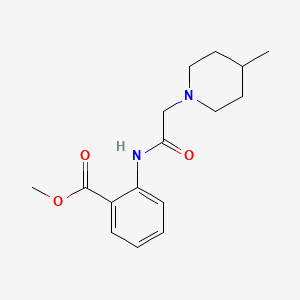 molecular formula C16H22N2O3 B4751237 methyl 2-{[(4-methyl-1-piperidinyl)acetyl]amino}benzoate 