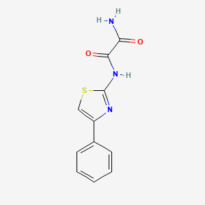 molecular formula C11H9N3O2S B4751261 N-(4-phenyl-1,3-thiazol-2-yl)ethanediamide 