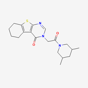 3-[2-(3,5-dimethyl-1-piperidinyl)-2-oxoethyl]-5,6,7,8-tetrahydro[1]benzothieno[2,3-d]pyrimidin-4(3H)-one